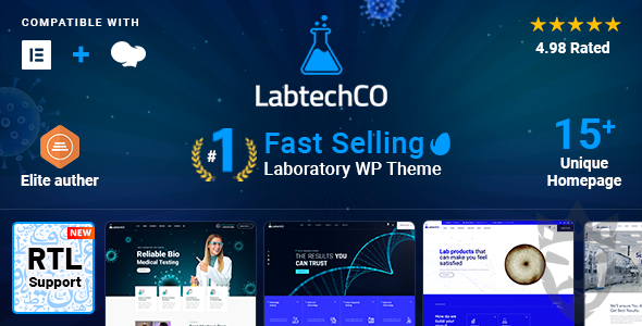 LabtechCO | Laboratory  Science Research WordPress Theme