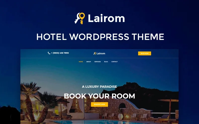 Lairom - Hotel Multipurpose Modern WordPress Elementor Theme WordPress Theme