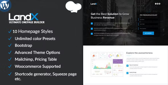 LandX Multipurpose WordPress Theme