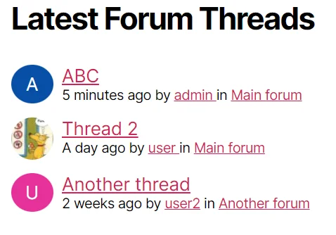 Latest XenForo Threads Widget for WordPress