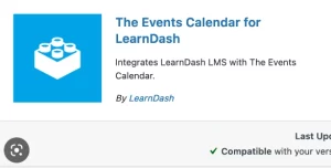 LearnDash LMS The Events Calendar Integration