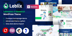 Leblix - Laboratory  Research WordPress Theme