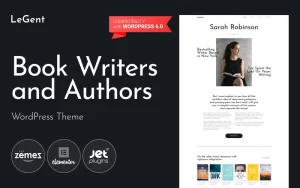 Legend - Responsive Book Writers and Authors WordPress Theme