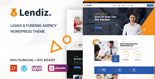 Lendiz - Loan  Funding Agency WordPress Theme