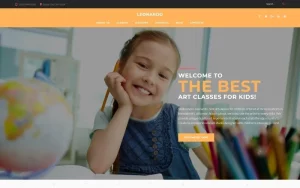 Leonardo Art School for Children WordPress Theme