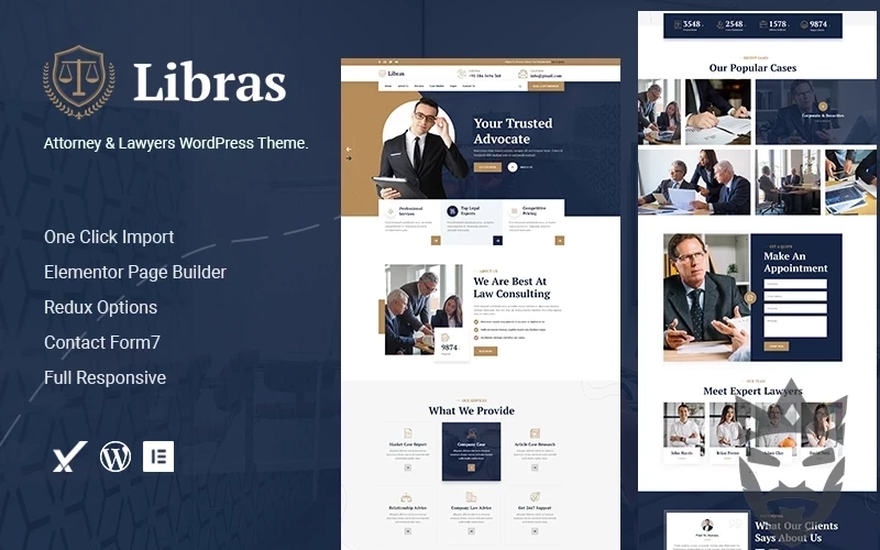 Libras - Attorney & Lawyers WordPress Theme