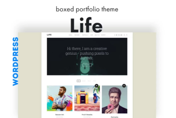 Life - Boxed Portfolio WordPress Theme