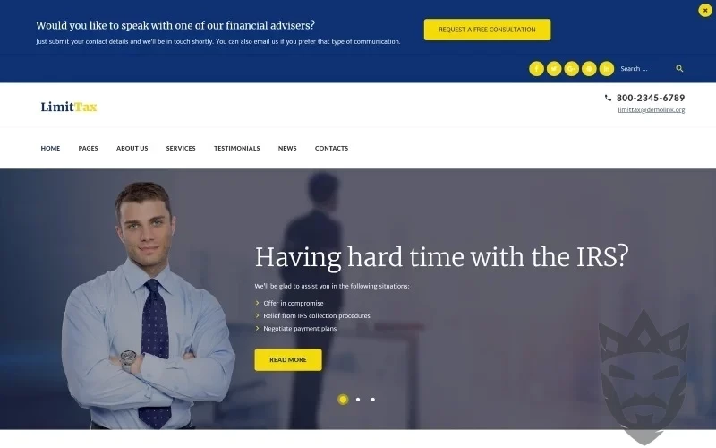 LimitTax - Auditing and Accounting WordPress Theme