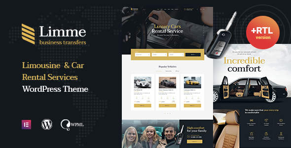 Limme - Limousine Transfers  Car Dealer WordPress Theme + RTL