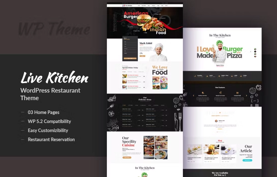 Livekitchen - Modern WordPress Theme