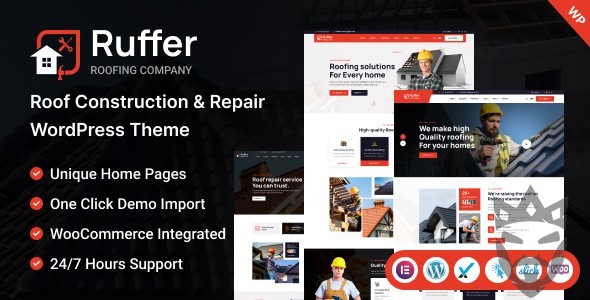 Ruffer - Roof Construction  Repair WordPress Theme