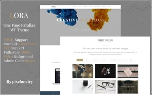 Lora - Creative One Page Parallax WordPress Theme