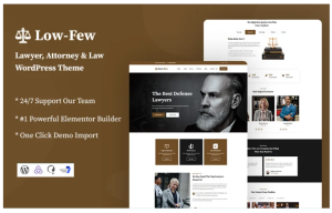 Lowfew - Lawyer and Attorney Responsive WordPress Theme