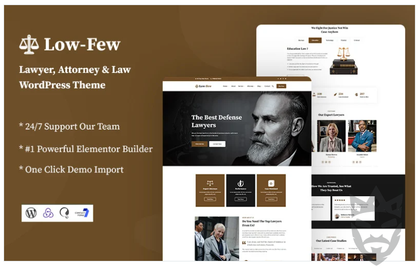 Lowfew - Lawyer and Attorney Responsive WordPress Theme