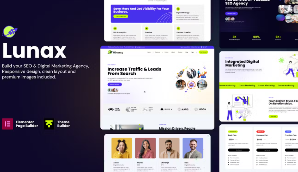 Lunax – Digital Marketing Agency WordPress Theme