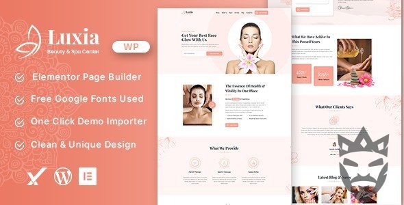 Luxia Beauty  Spa Center WordPress Theme