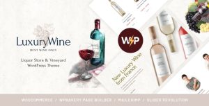 Luxury Wine | Liquor Store  Vineyard WordPress Theme + Shop