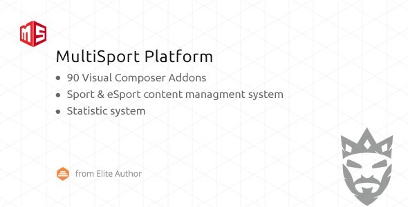 MSP - MultiSport  eSport WordPress plugin with 90 Visual Composer addons