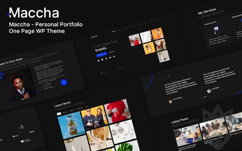 Maccha - One Page Personal Portfolio WordPress Theme