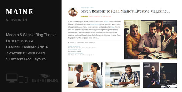 Maine - A Responsive WordPress Blog Theme