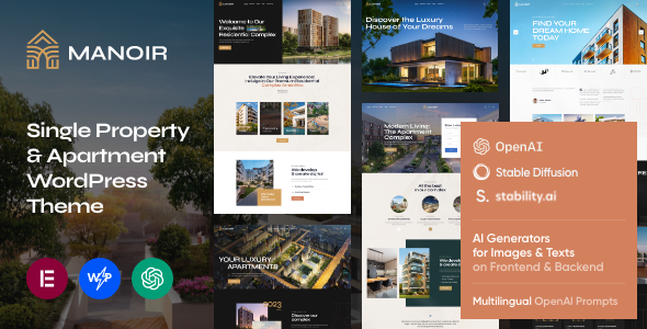 Manoir -  Single Property  Apartment WordPress Theme