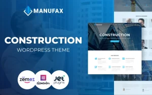 Manufax - Construction Multipurpose Creative WordPress Elementor Theme WordPress Theme