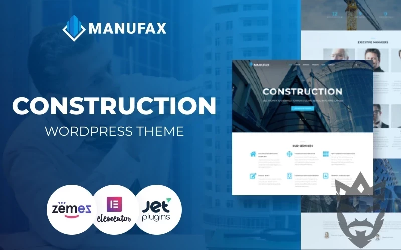 Manufax - Construction Multipurpose Creative WordPress Elementor Theme WordPress Theme