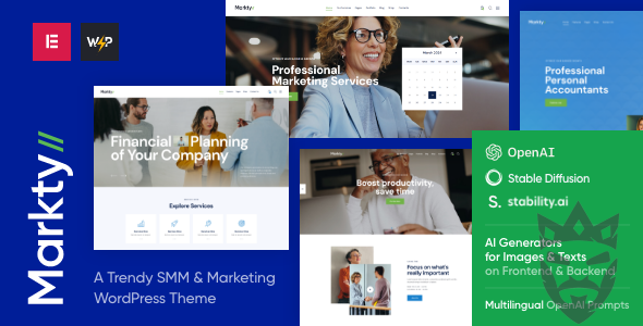 Markty | SMM  Marketing WordPress Theme