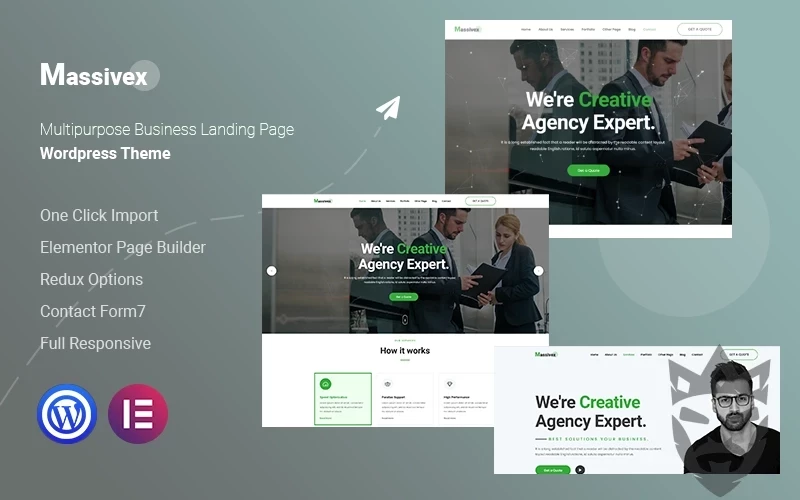 Massivex - Multipurpose Business WordPress Landing Page WordPress Theme