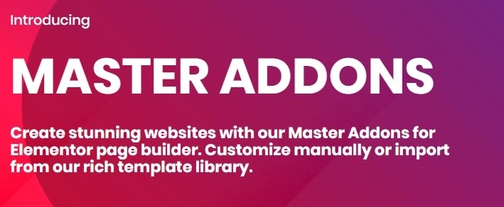 Master Addons Pro for Elementor - Forefront Elements for Elementor