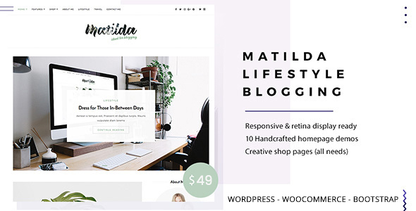 Matilda | Lifestyle Minimal WordPress Blog Theme