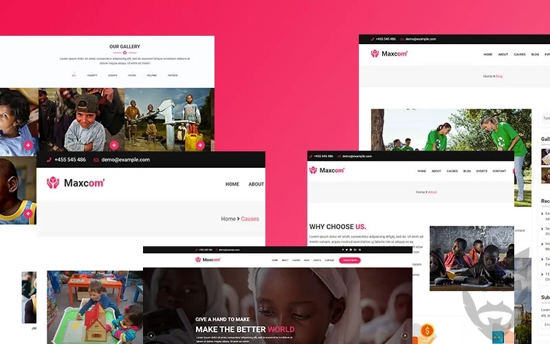 Maxcom -Nonprofit Charity WordPress Theme