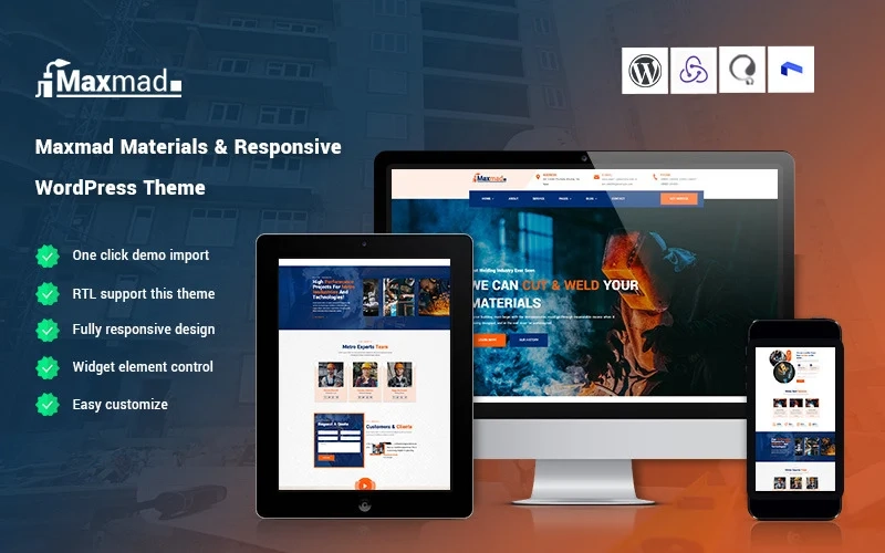 Maxmad - Building Materials Responsive WordPress Theme