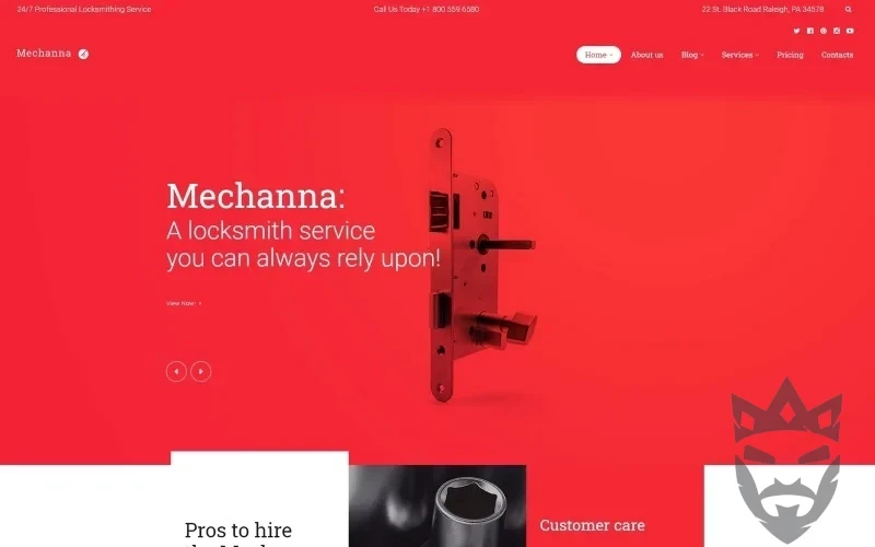 Mechanna - Locksmith WordPress Theme