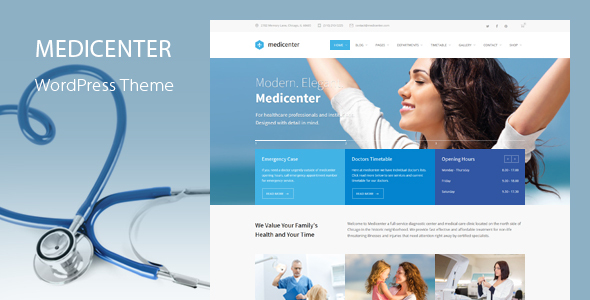 MediCenter - Health Medical Clinic WordPress Theme