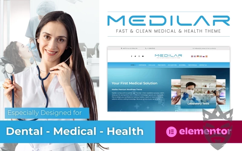 Medilar - Fast & Clean Medical & Health Clinic Wordpress Theme WordPress Theme