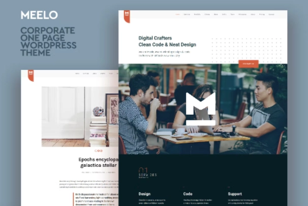 Meelo - Corporate One Page WordPress Theme