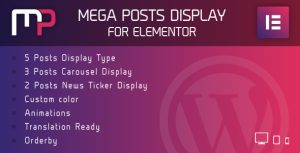 Mega Posts Display for Elementor - Premium Wordpress Plugin