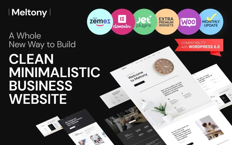 Meltony - Minimalist for Any Businesses WordPress Theme