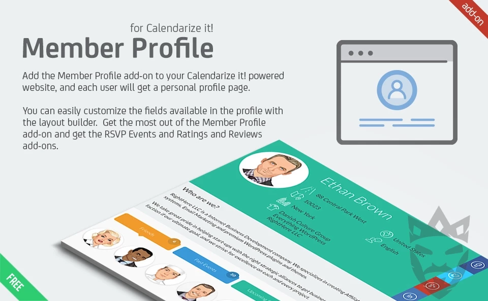 Member Profile for Calendarize it!