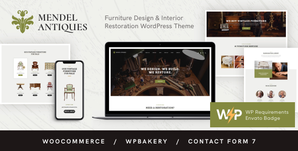 Mendel | Furniture Design  Interior Restoration WordPress Theme