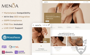 Menoa - Modern Jewelry  Imitation Store - WooCommerce Responsive Theme