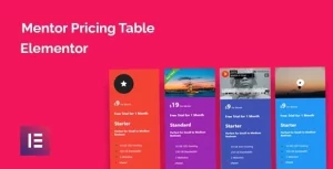 Mentor Pricing Table for Elementor