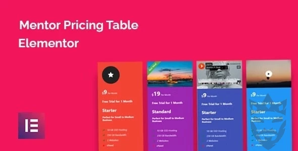 Mentor Pricing Table for Elementor