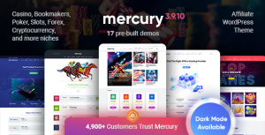 Mercury - Affiliate WordPress Theme. Casino