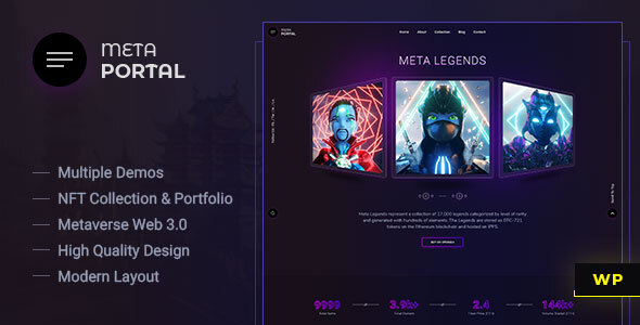 MetaPortal - NFT Portfolio WordPress Theme