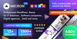 Micron - Technology IT Solutions  Software WordPress Theme