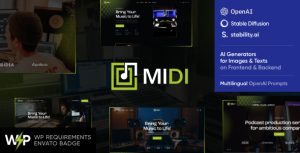 Midi - Sound  Music WordPress Theme