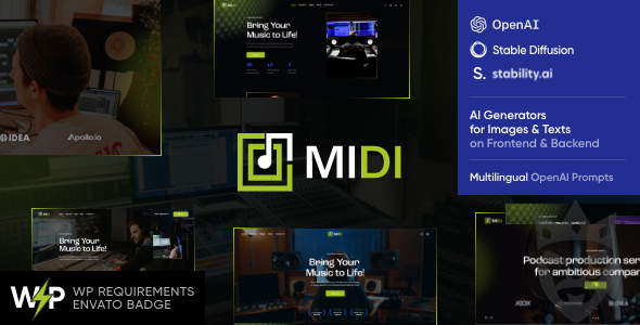 Midi - Sound  Music WordPress Theme