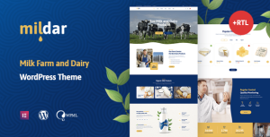 Mildar - Dairy Farm  Milk WordPress Theme + RTL